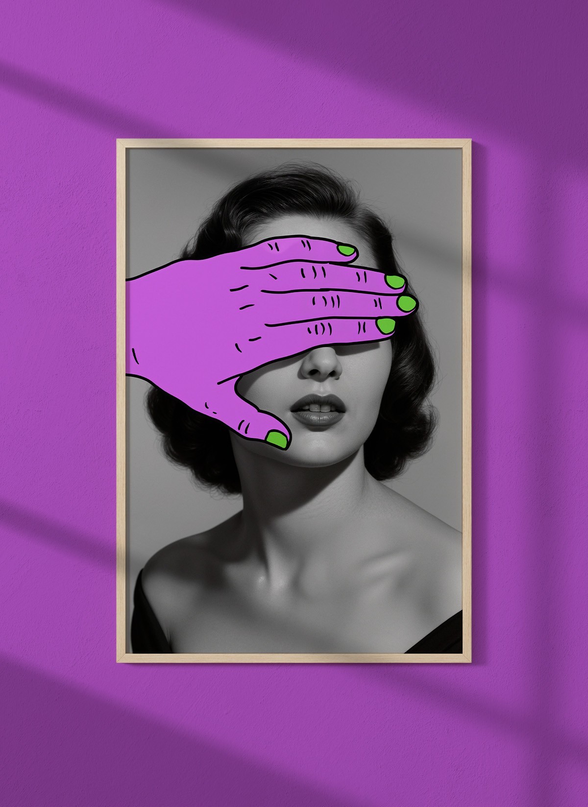 Affiche Main violette