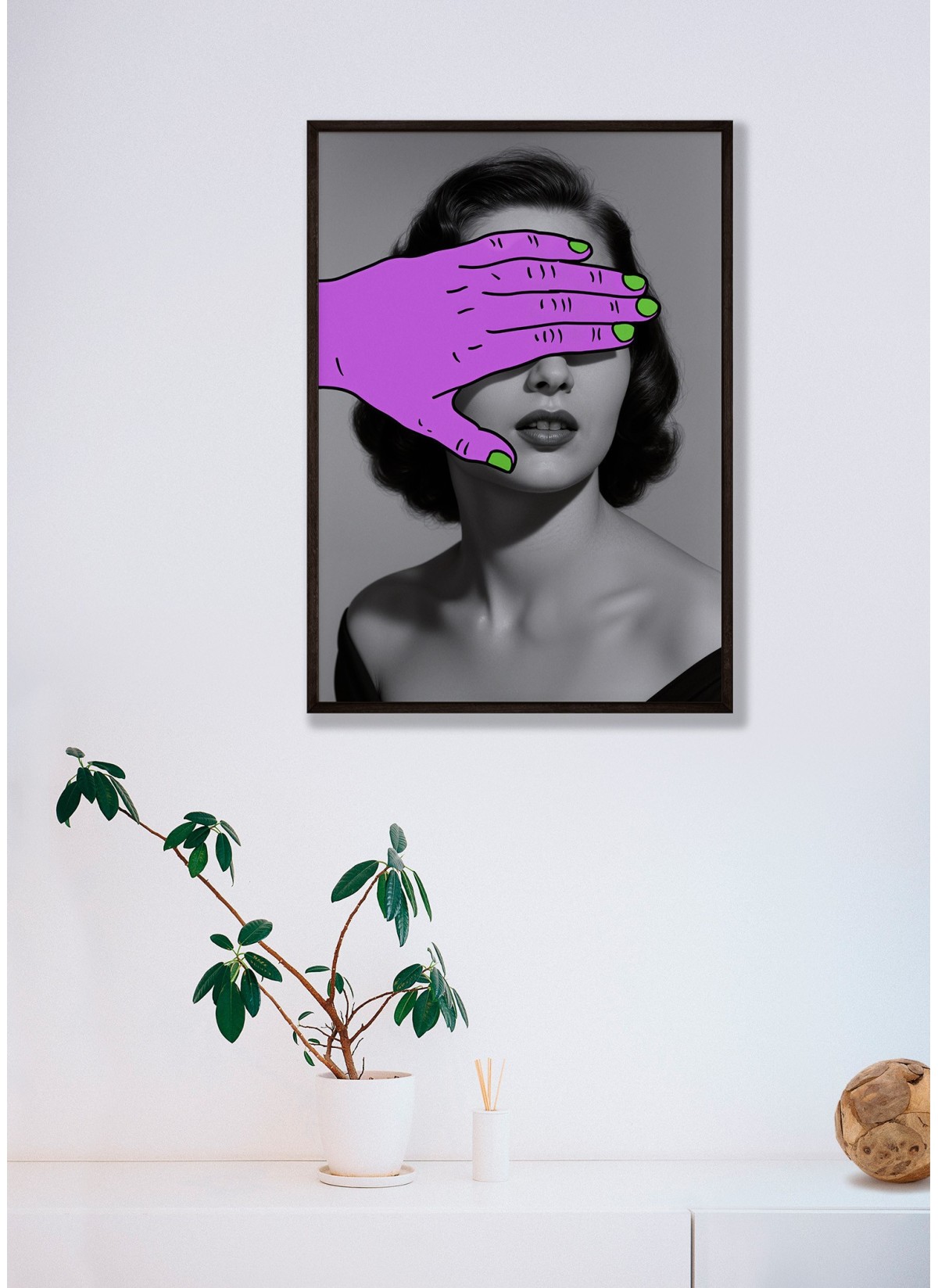 Affiche Main violette