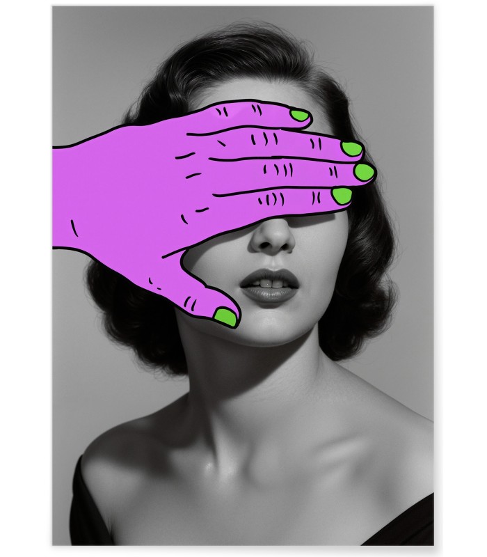 Affiche Main violette