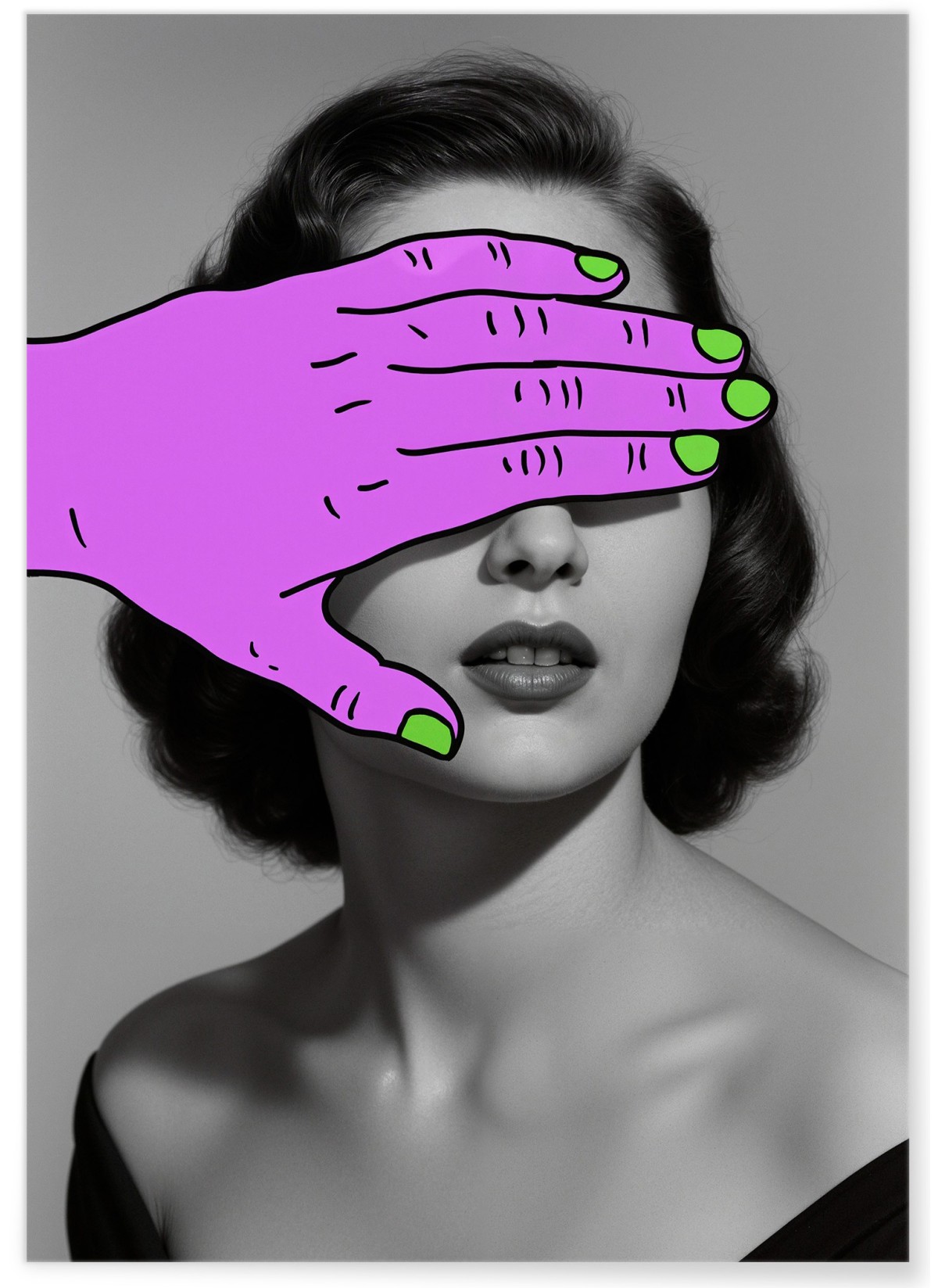 Affiche Main violette