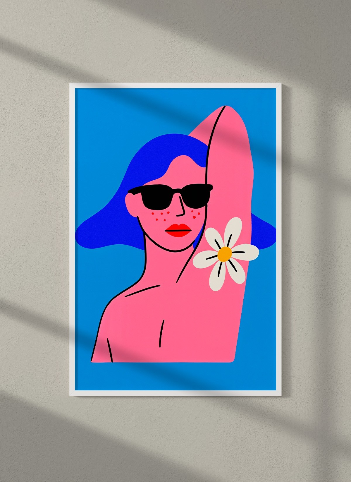 Affiche Femme à la fleur pop