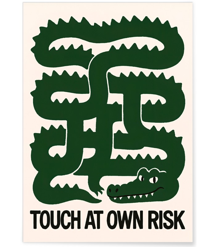 Affiche Crocodile graphique