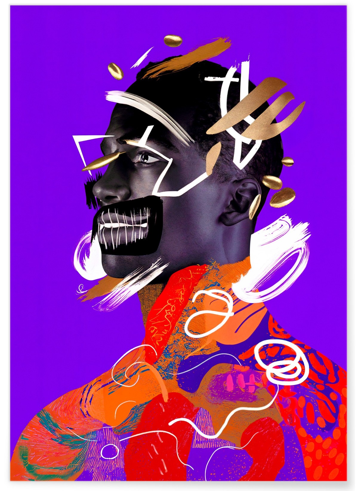 Affiche Portrait éclaté