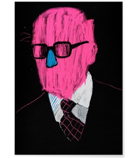 Affiche Homme rose