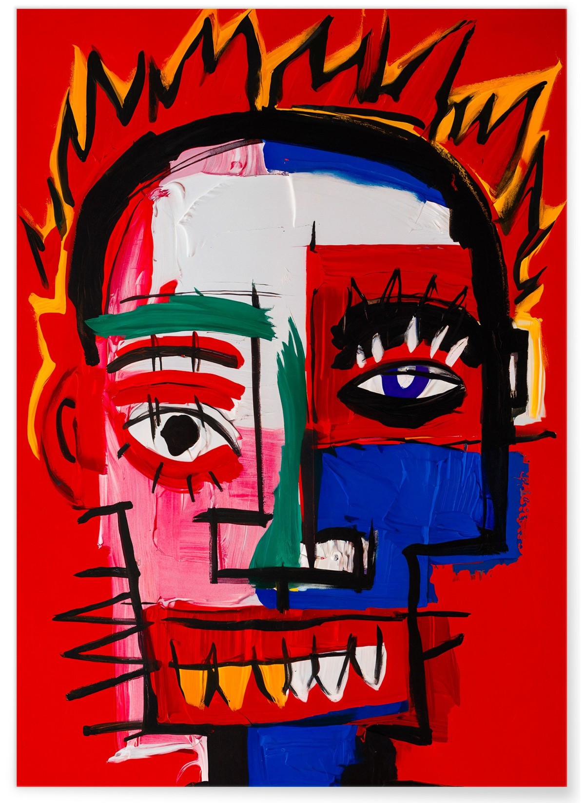 Affiche Visage rouge