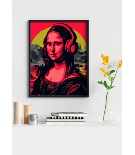 Affiche Mona Lisa casque audio