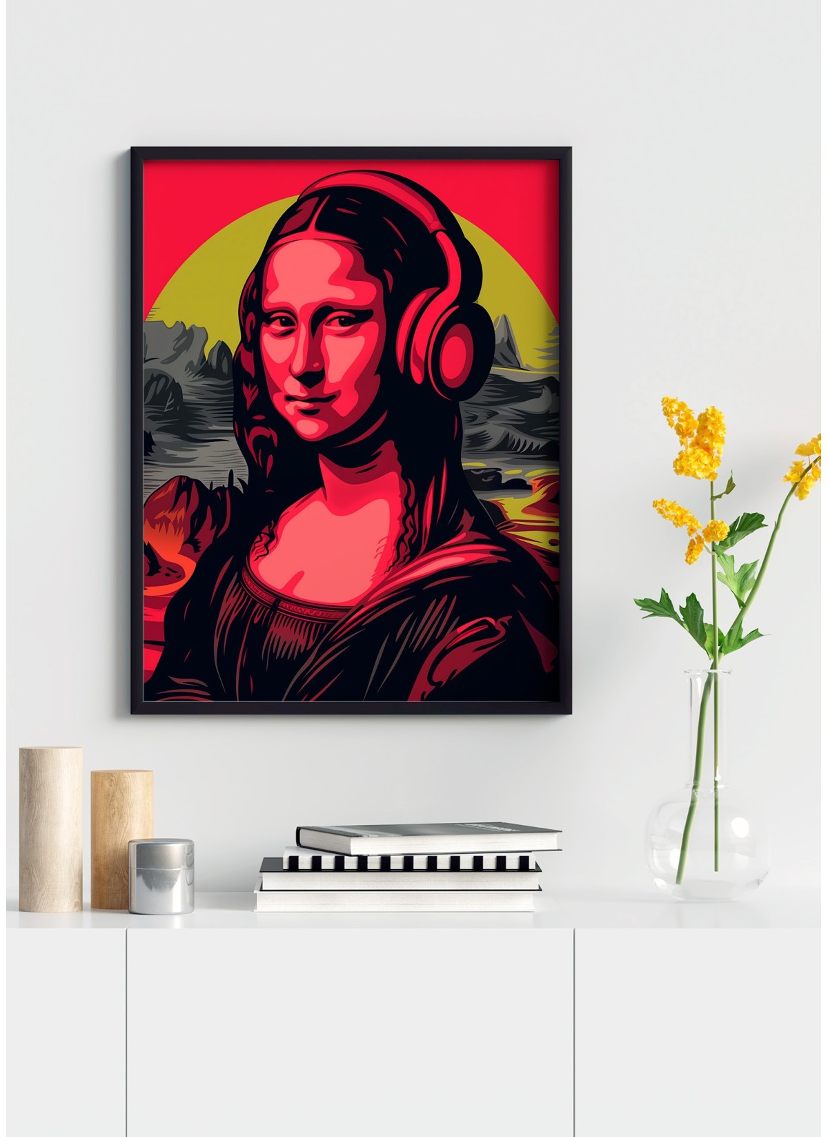 Affiche Mona Lisa casque audio