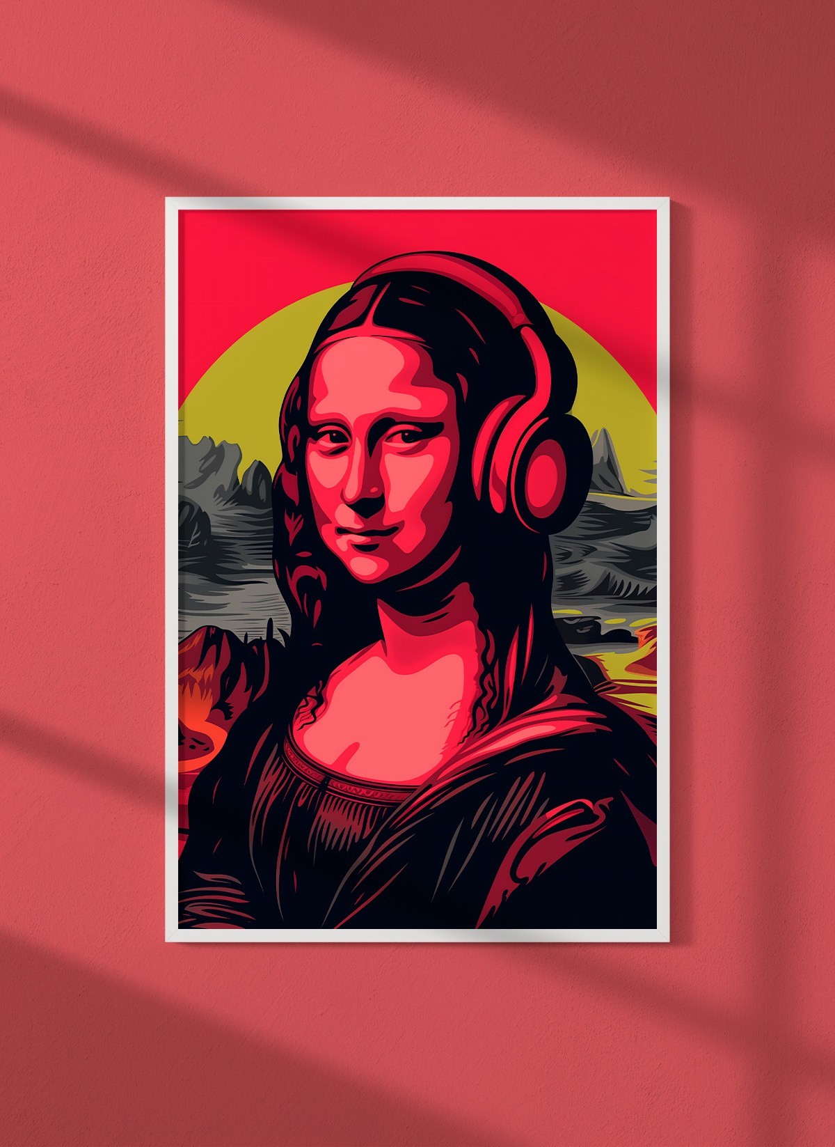Affiche Mona Lisa casque audio