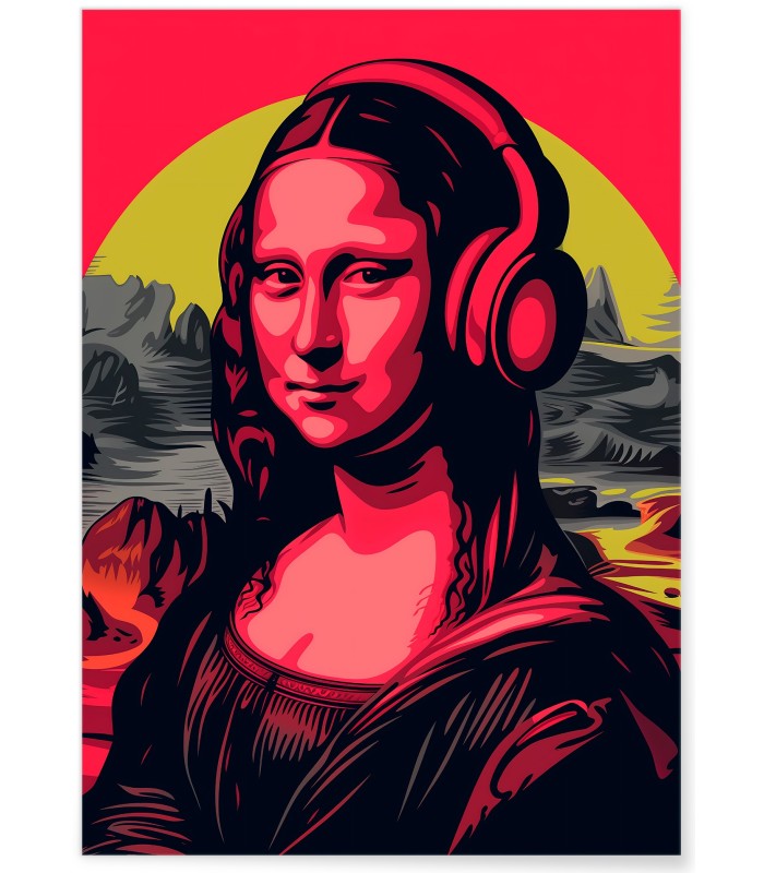 Affiche Mona Lisa casque audio