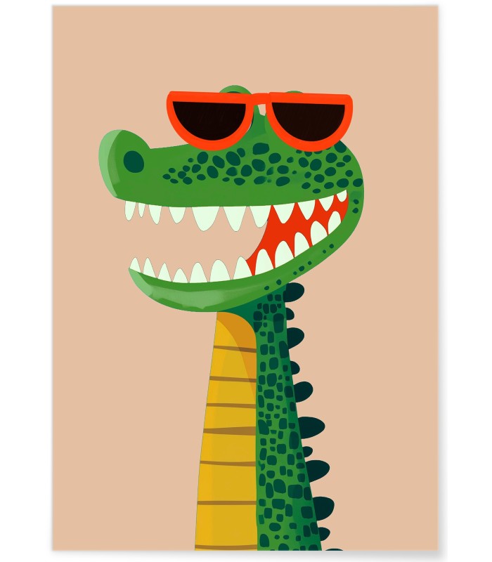 Affiche Crocodile à lunettes