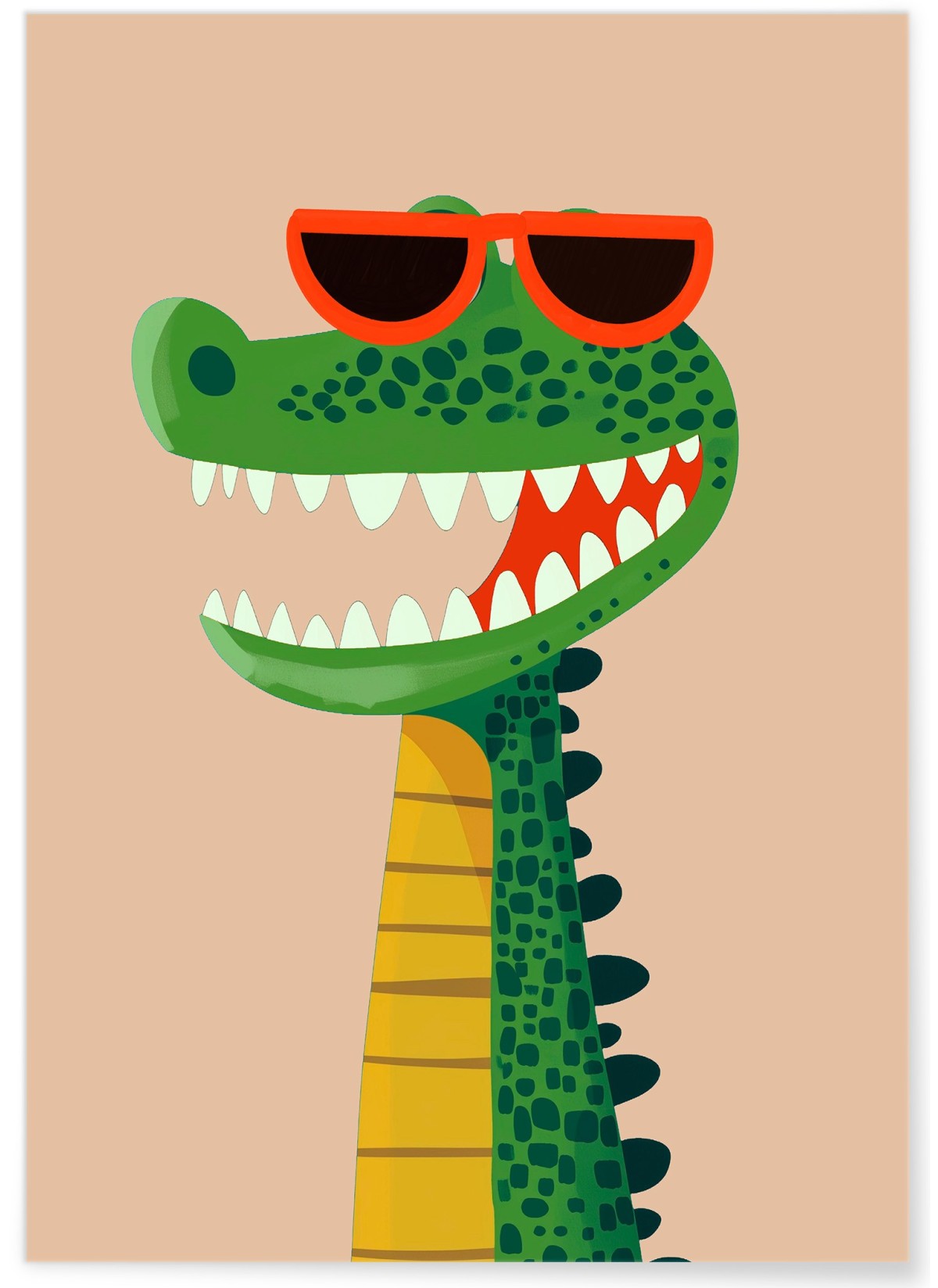 Affiche Crocodile à lunettes