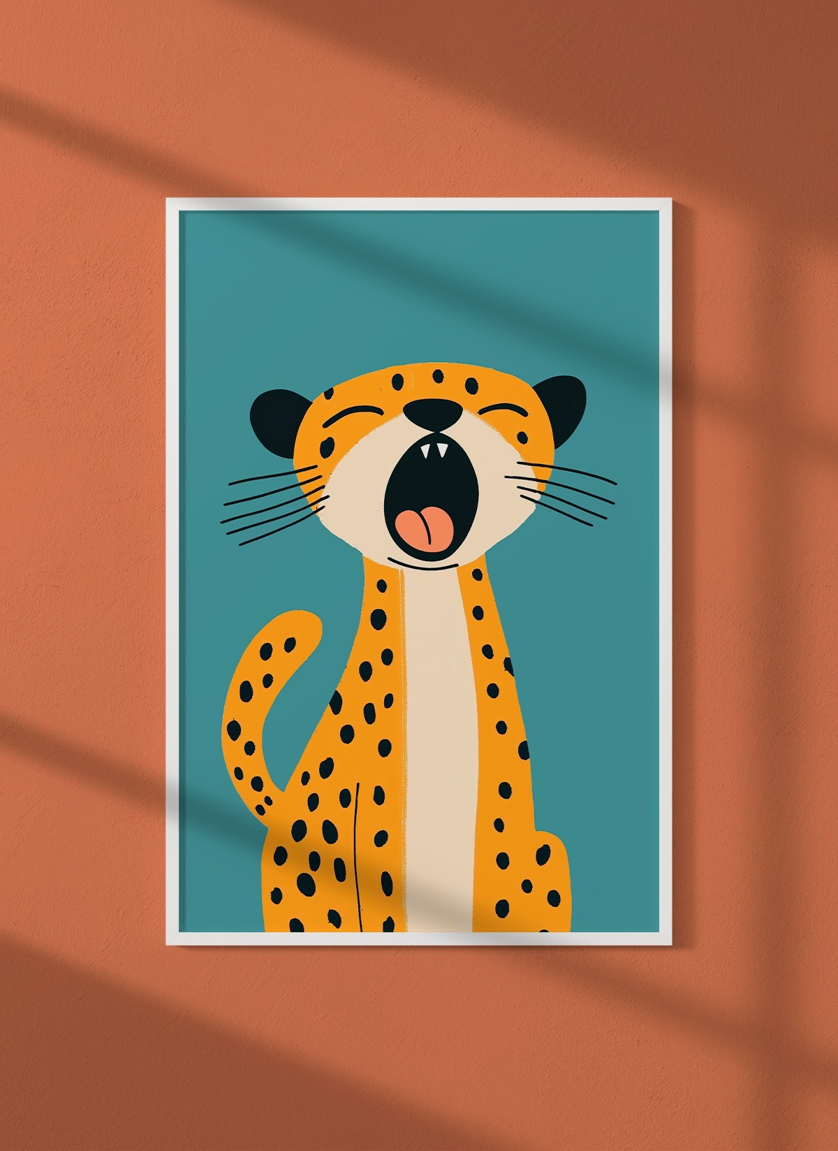 Affiche Guépard qui baille