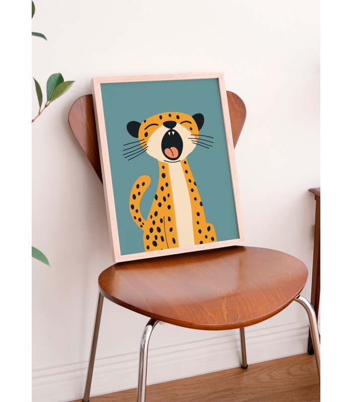 Affiche Guépard qui baille