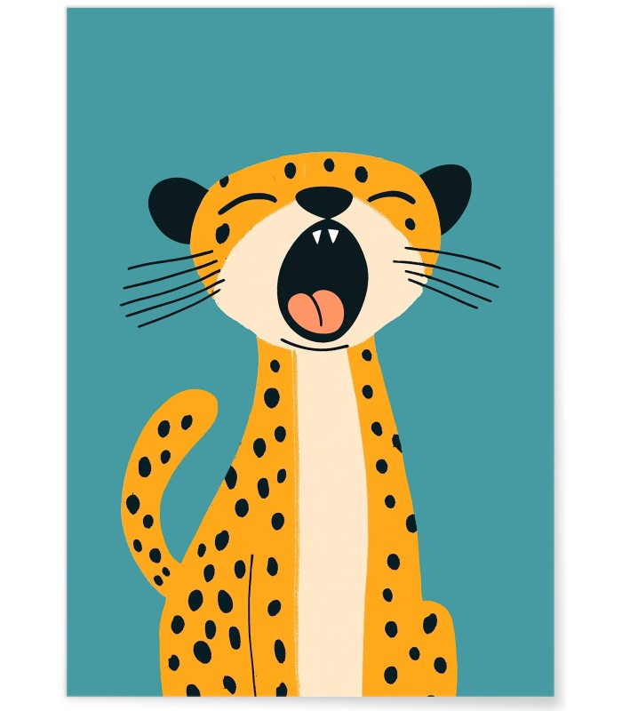 Affiche Guépard qui baille