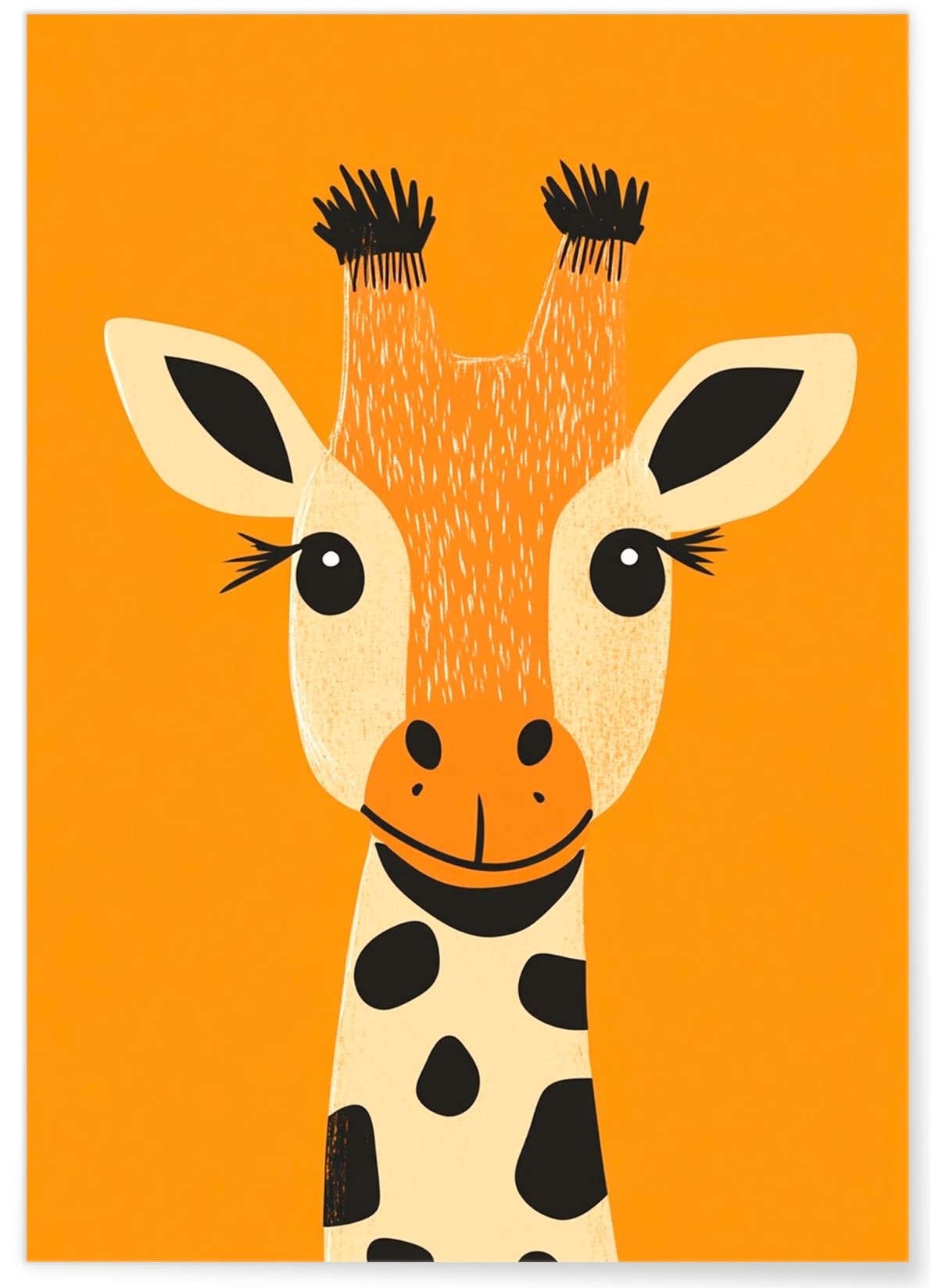 Affiche Girafe souriante