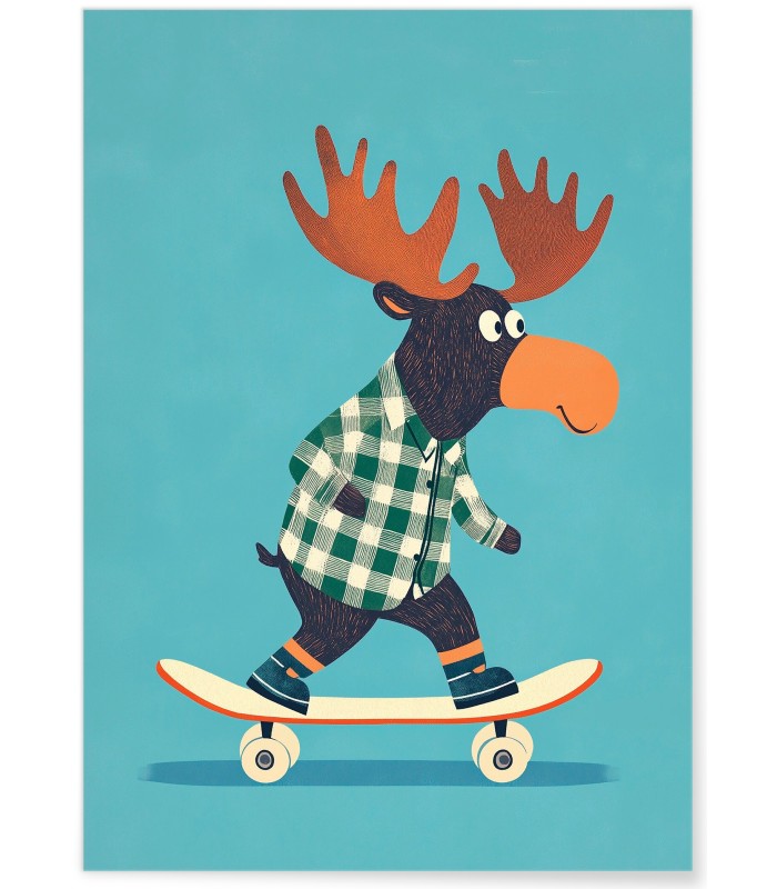Affiche Élan skateur