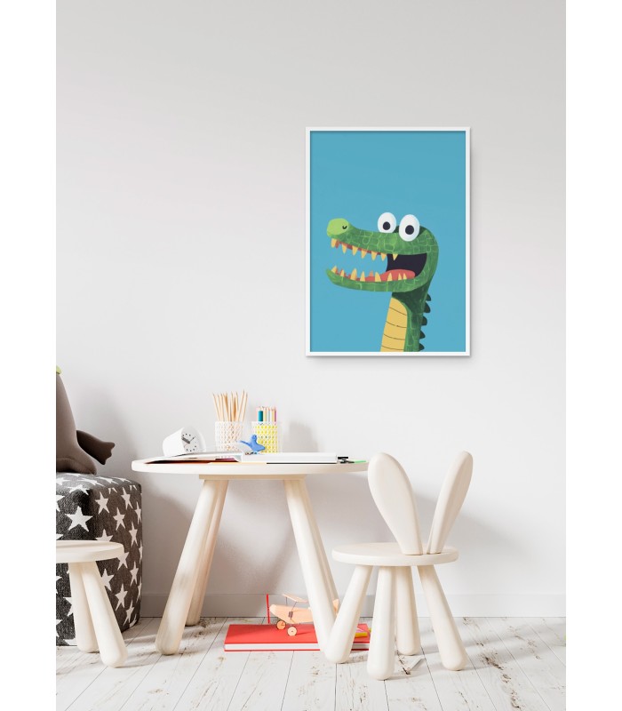 Affiche Crocodile rigolo