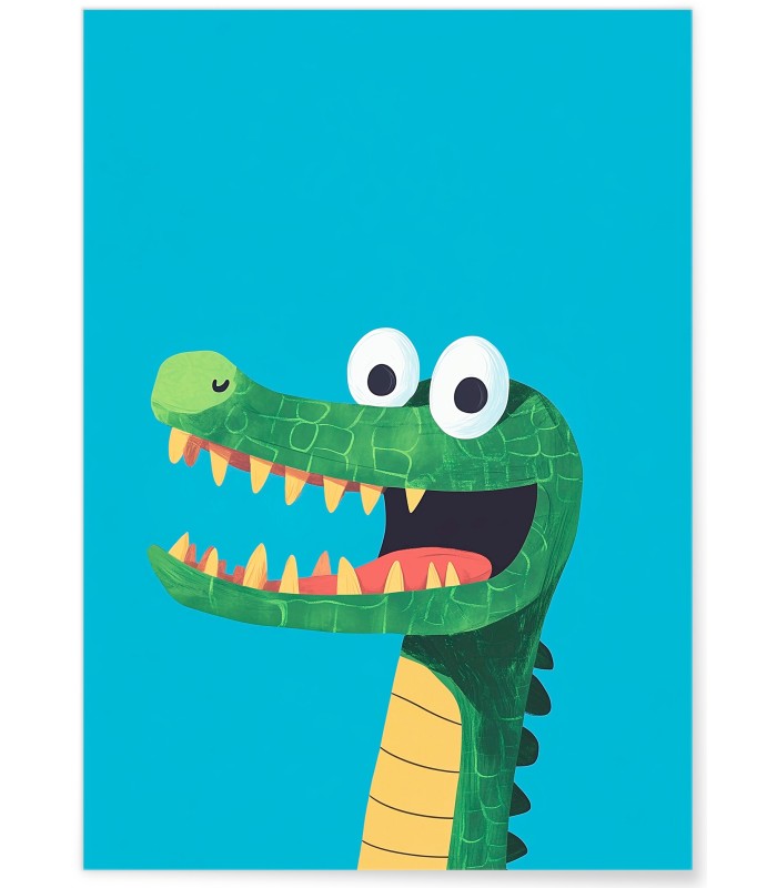 Affiche Crocodile rigolo