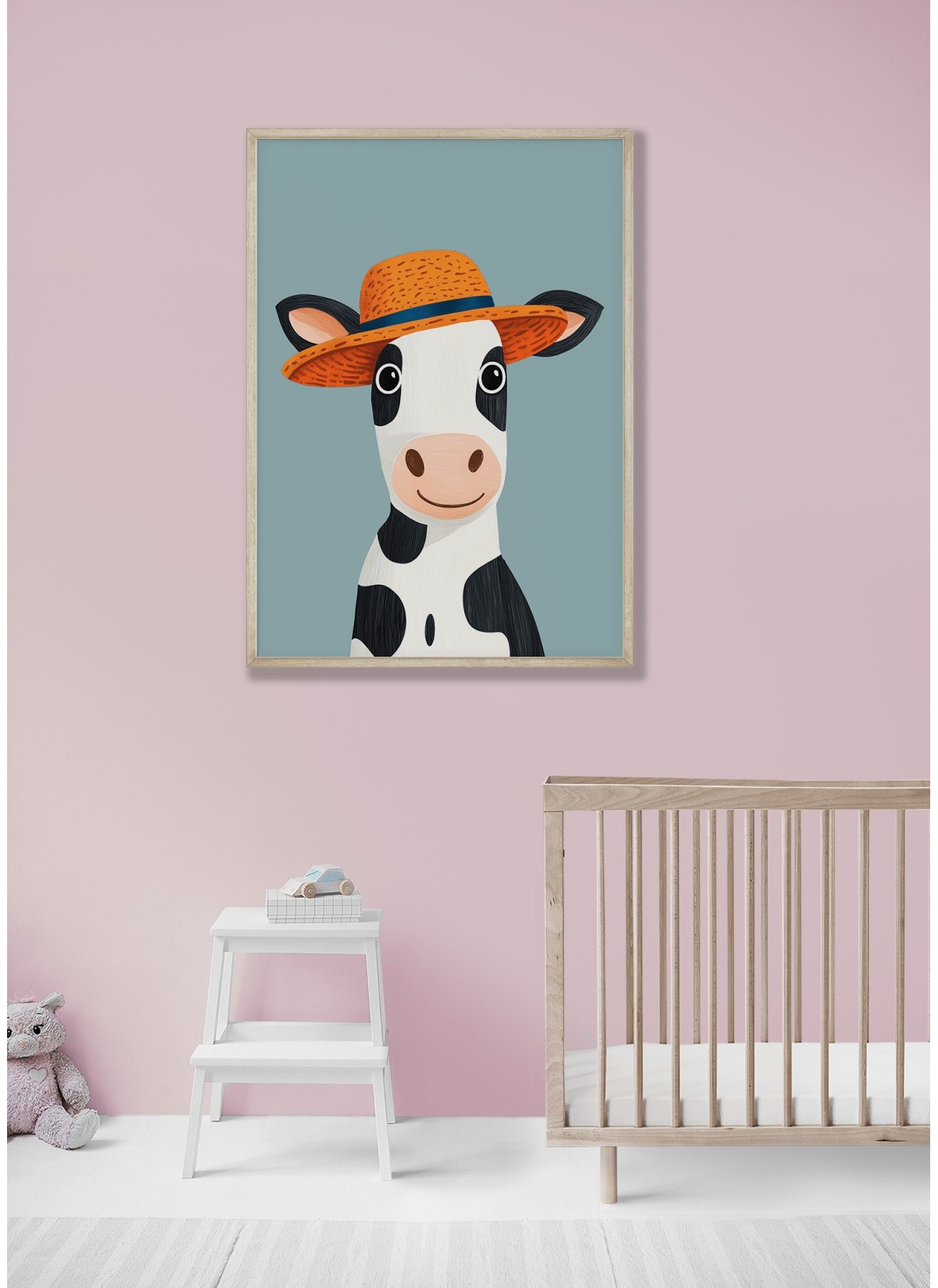 Affiche Vache au chapeau