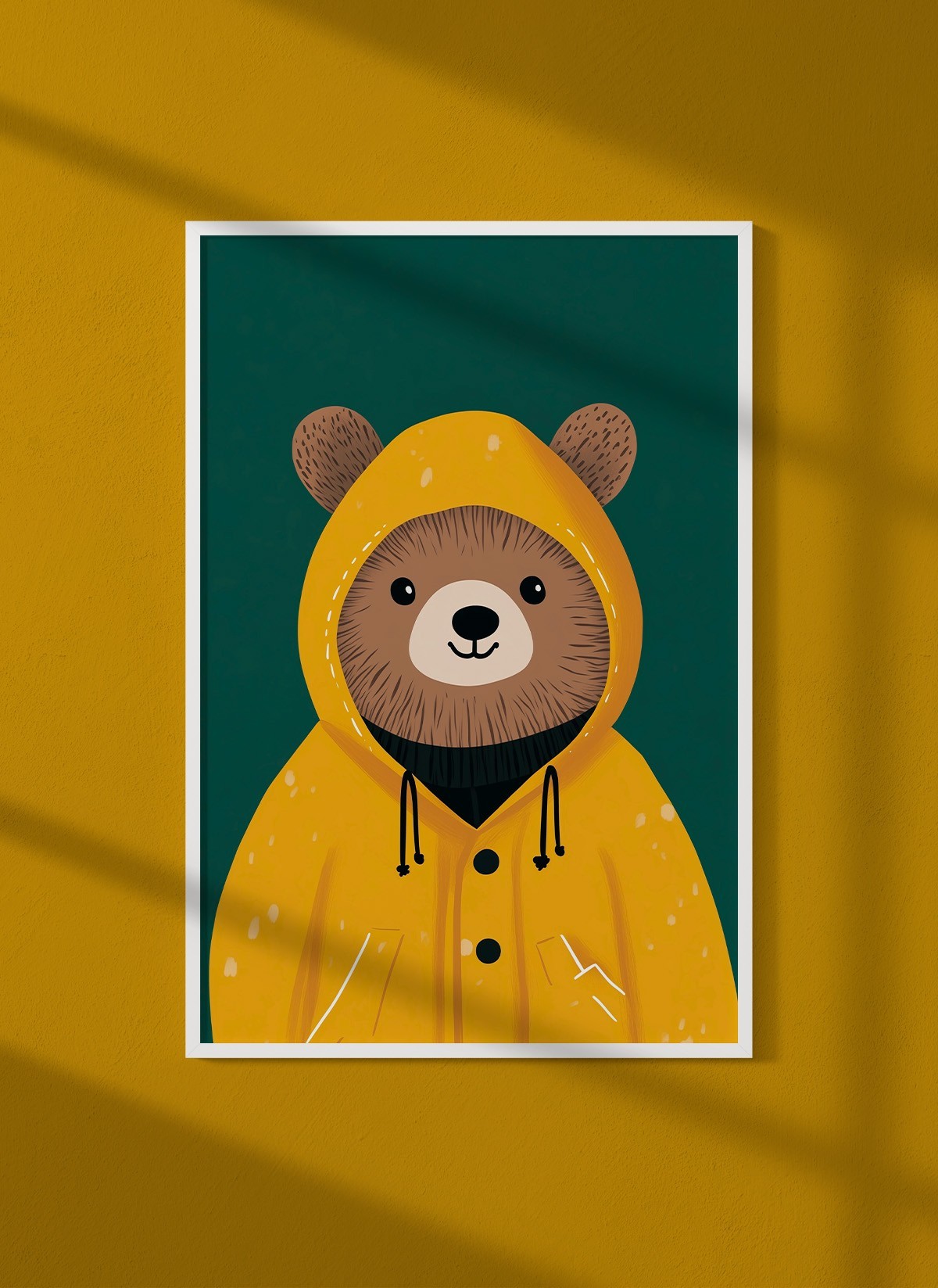 Affiche Ours en ciré jaune