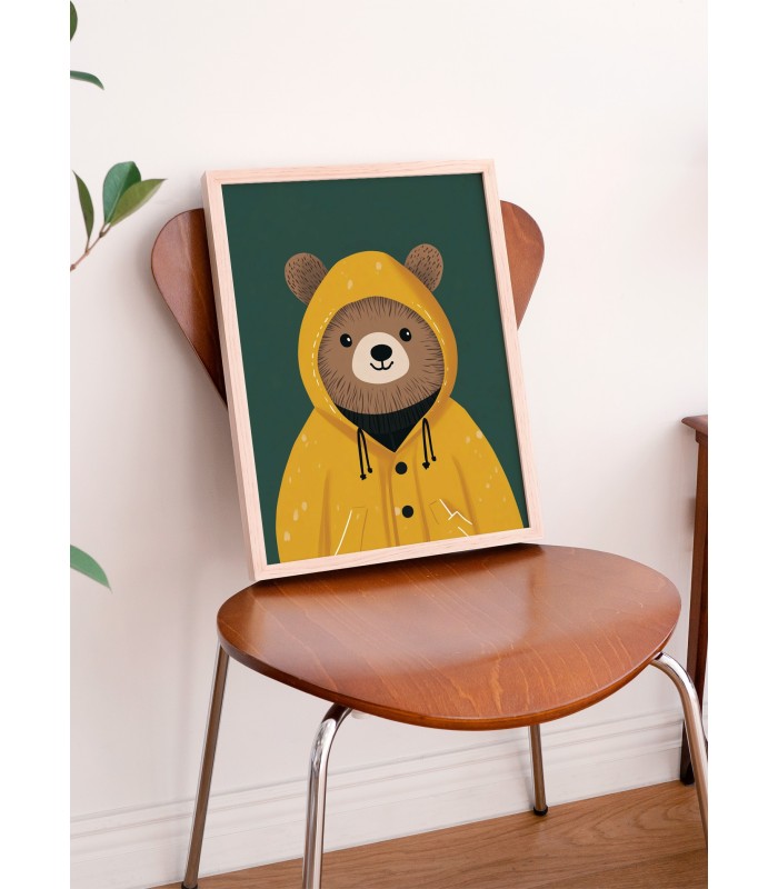 Affiche Ours en ciré jaune