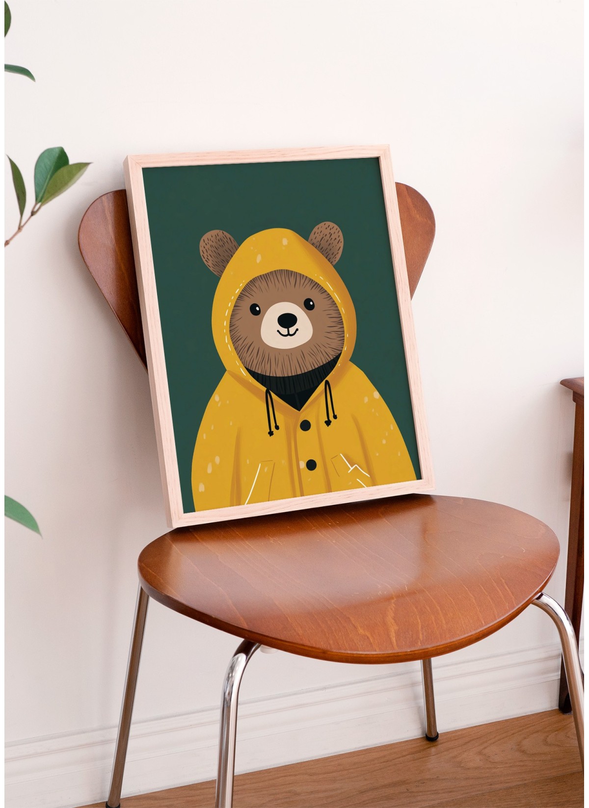 Affiche Ours en ciré jaune