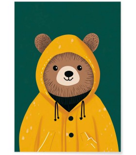 Affiche Ours en ciré jaune
