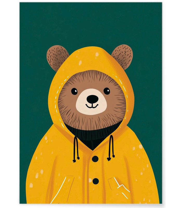 Affiche Ours en ciré jaune