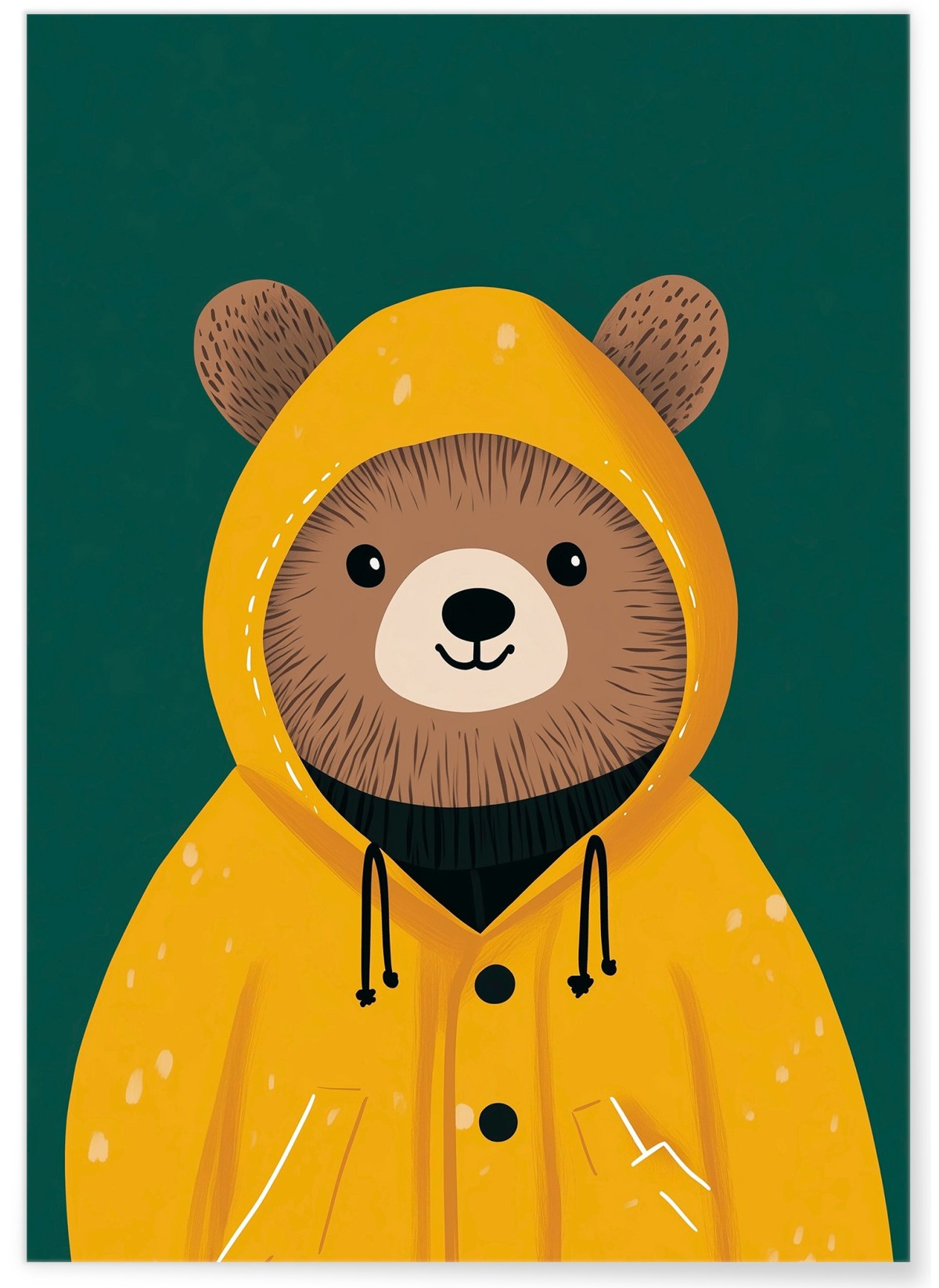 Affiche Ours en ciré jaune