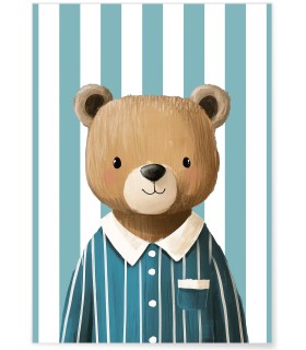Affiche Ours en pyjama