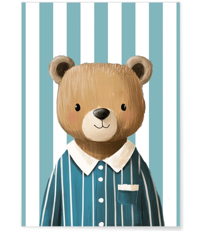 Affiche Ours en pyjama