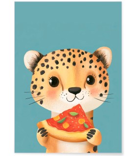 Affiche Guépard gourmand