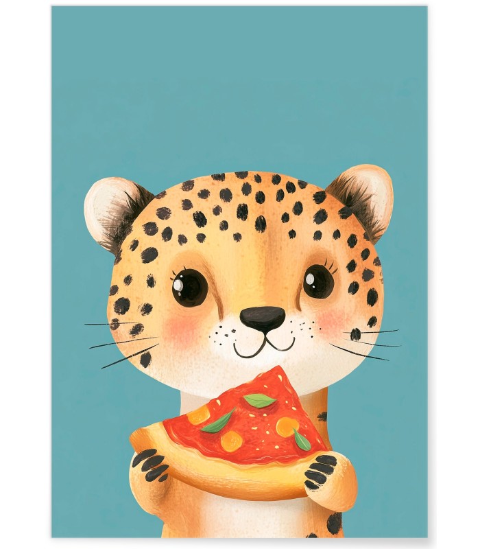 Affiche Guépard gourmand