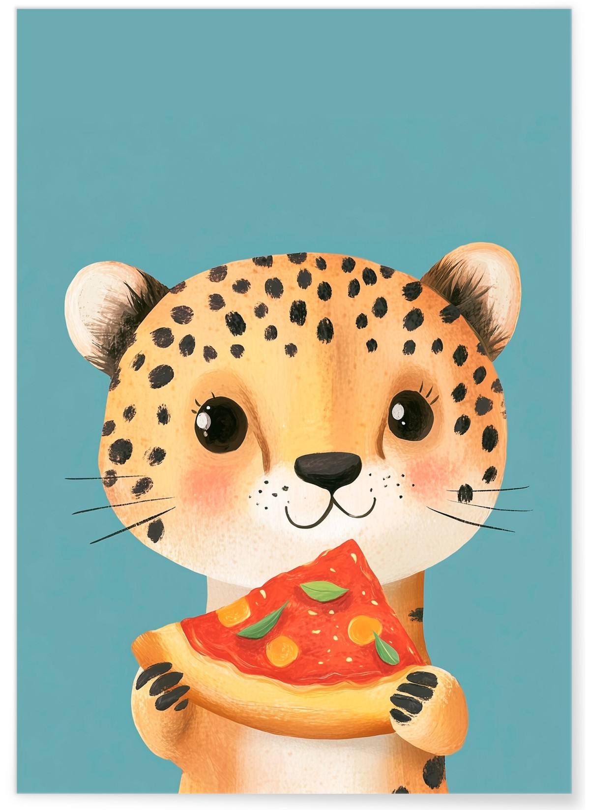 Affiche Guépard gourmand