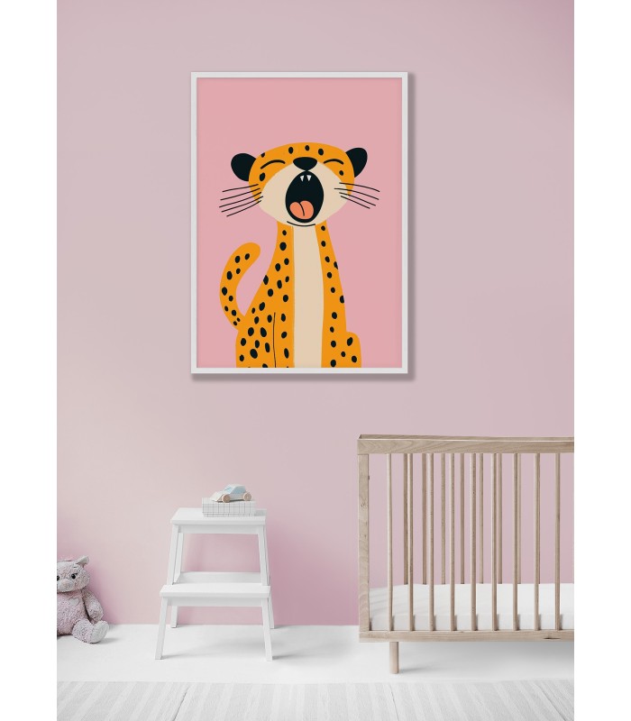 Affiche Guépard qui baille 2