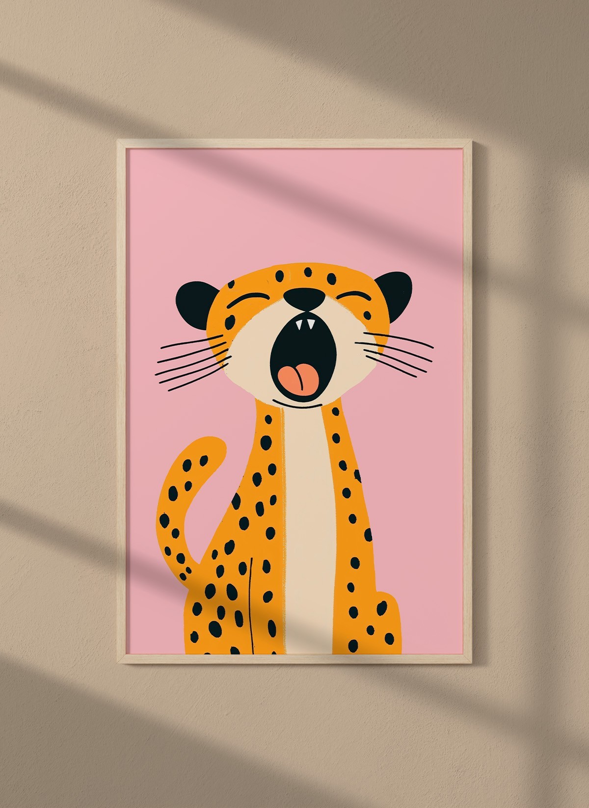Affiche Guépard qui baille 2