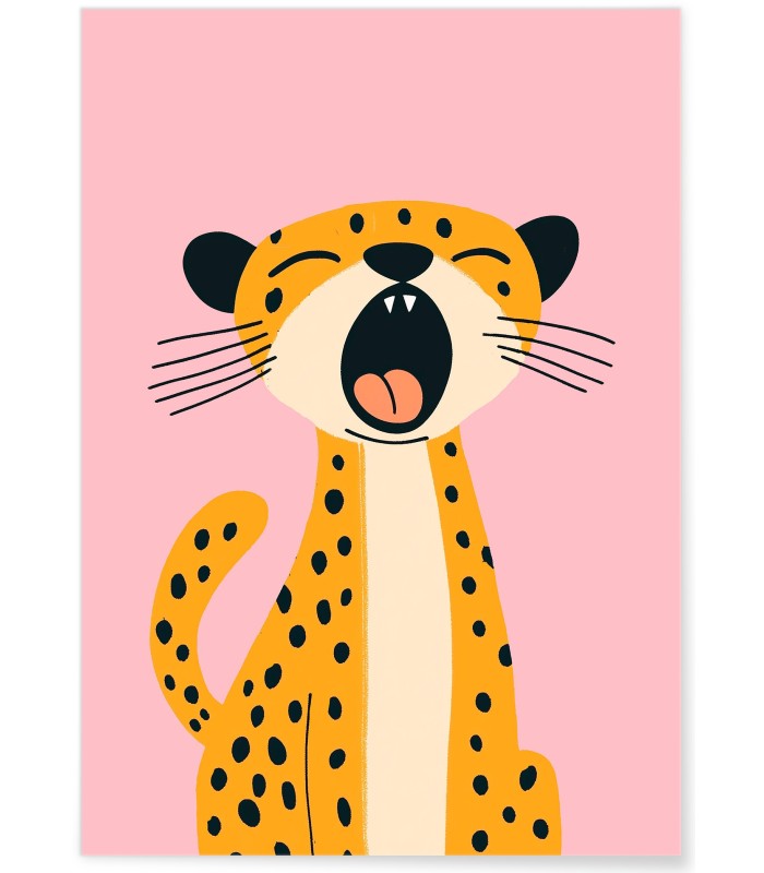 Affiche Guépard qui baille 2
