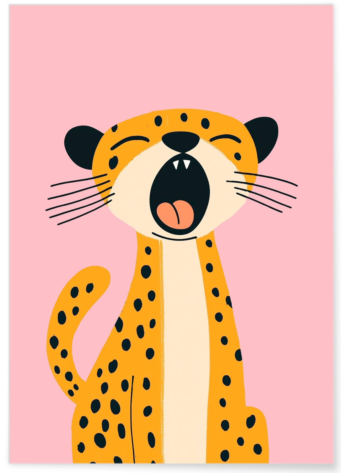 Affiche Guépard qui baille 2