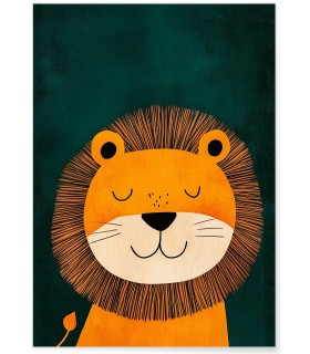 Affiche Lion apaisé