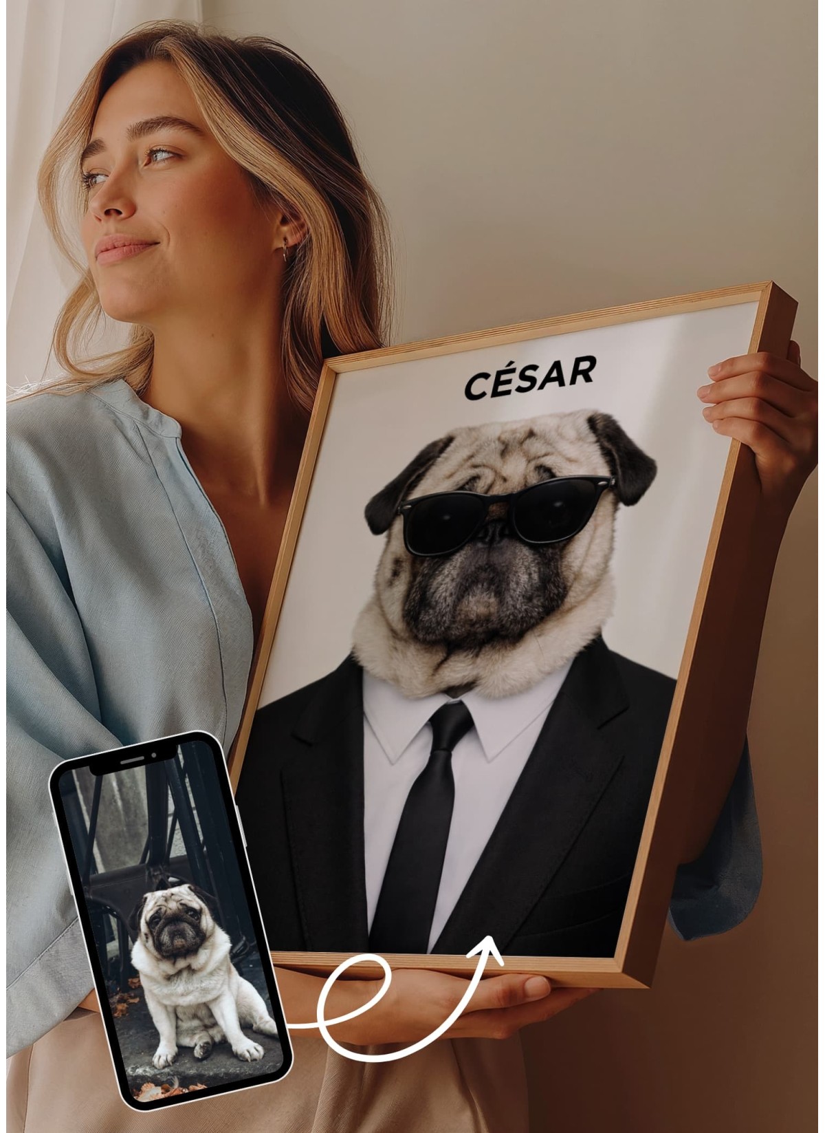 Affiche animaux style agent secret