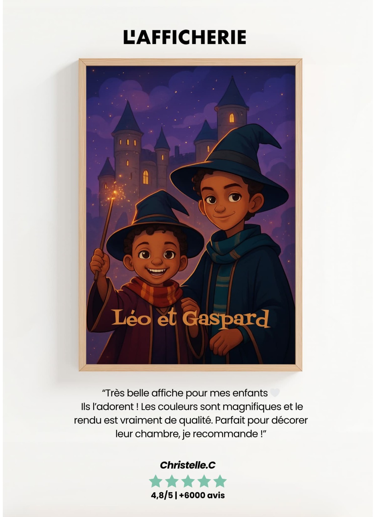 Affiche personnalisée univers des sorciers