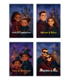 Affiche personnalisée univers des sorciers