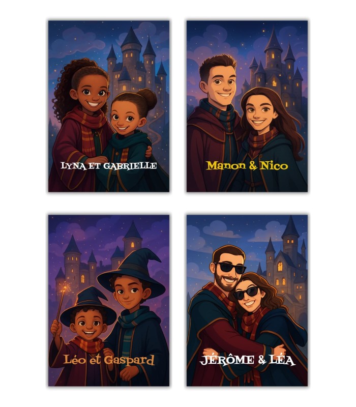 Affiche personnalisée univers des sorciers