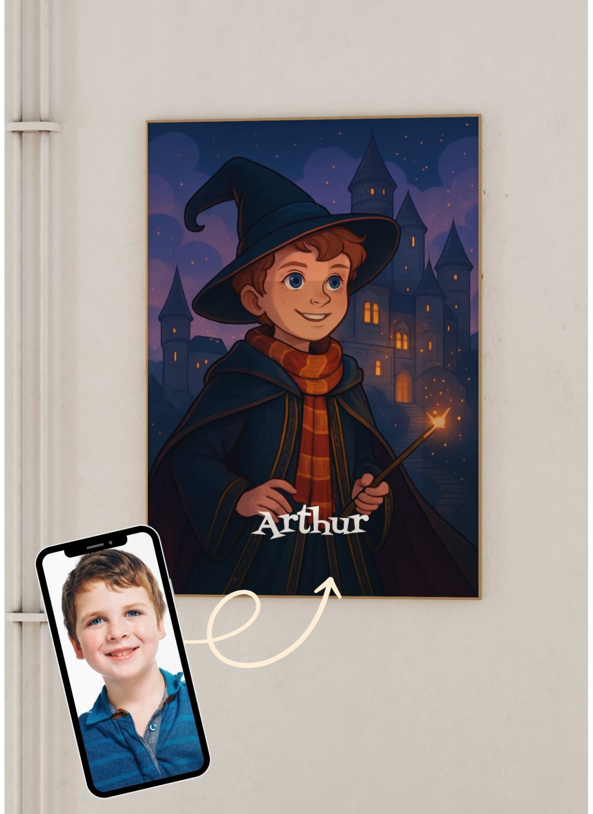 Affiche personnalisée univers des sorciers