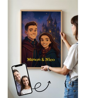 Affiche personnalisée univers des sorciers