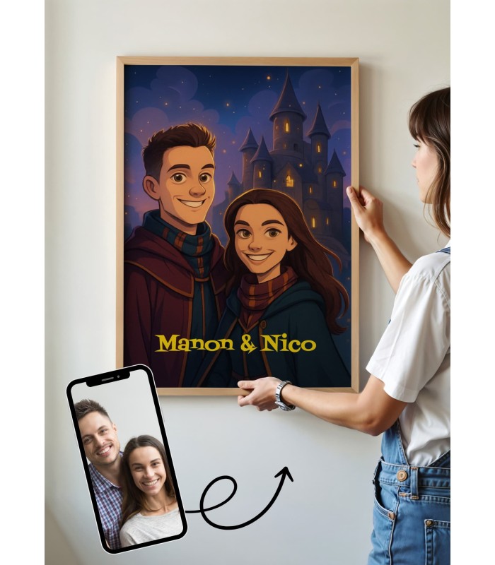 Affiche personnalisée univers des sorciers