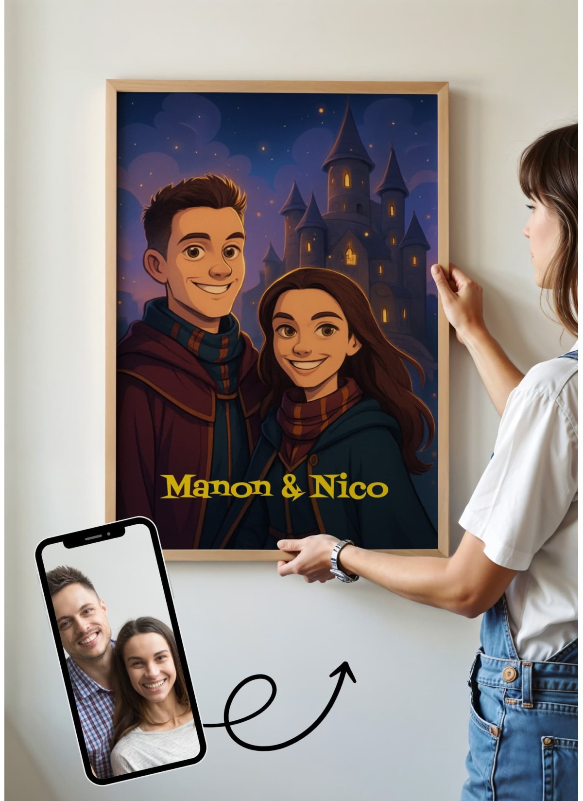 Affiche personnalisée univers des sorciers