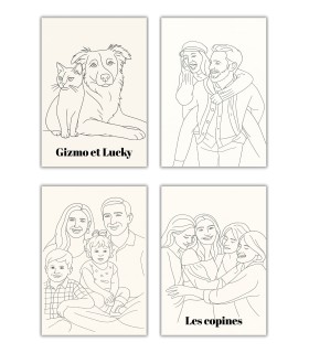 Affiche Personnalisée Line Art