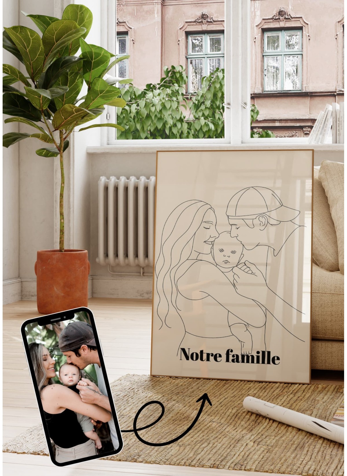 Affiche Personnalisée Line Art