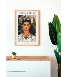 Affiche Frida Kahlo « Self-Portrait with Thorn Necklace and Hummingbird »